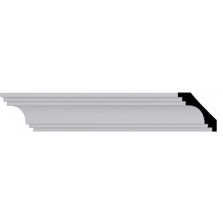 Ekena Millwork 2 3/4"H x 2 3/4"P x 3 7/8"F x 94 1/2"L Dublin Smooth Crown Moulding MLD02X02X03DU